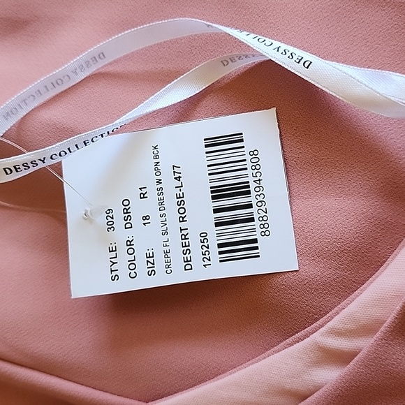 Dessy Collection Diamond Cutout Back Trumpet Gown With Front Slit In Des… - Picture 11 of 11